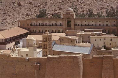 Veduta del complesso del Sacro Monastero del Monte Sinai da Byzantine School